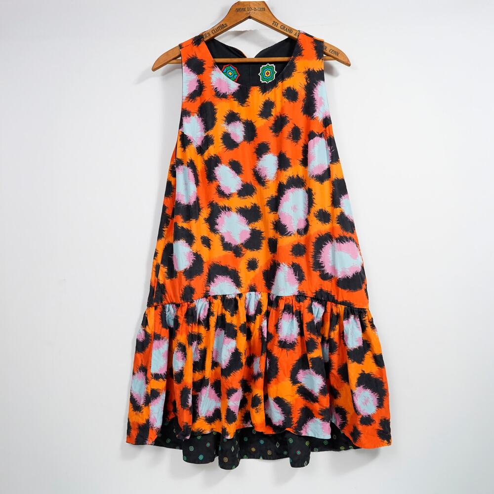 KENZO x H&M Reversible Silk Blend Shift Dress Women’s US 10 EU 40 Runway